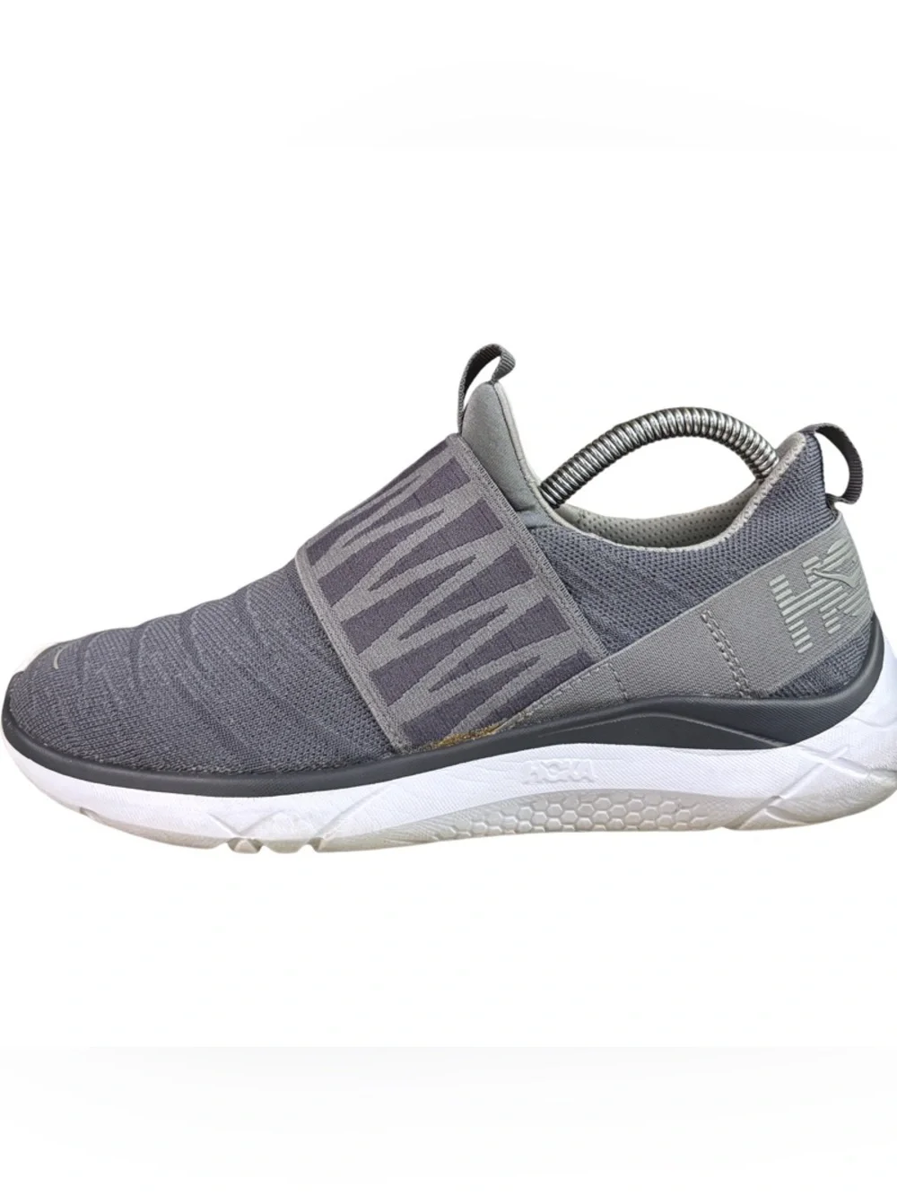 Hoka One One HUPANA Slip On Sz 8 Athletic Running Sneaker Grey Women's - Picture 5 of 8